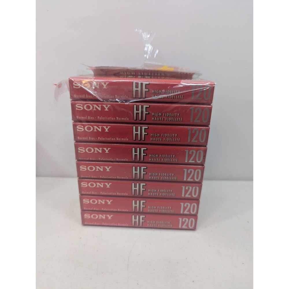 Sony HF 120 High Fidelity Blank Audio Cassette Tapes C 120HFL Sealed Lot of 8